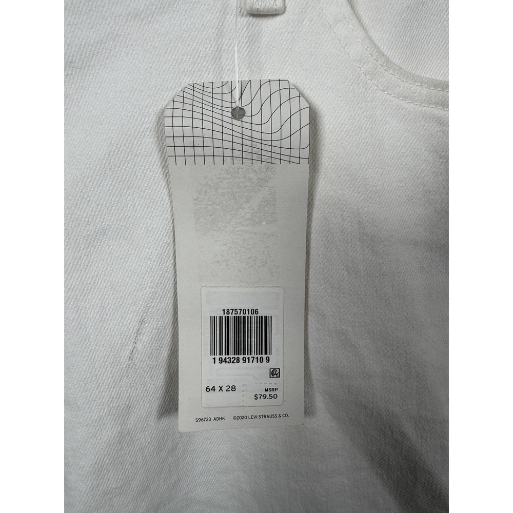Levi's 541 Athletic Taper Jeans Mens 46x28 Big & Tall White Stretch NWT - Picture 6 of 12